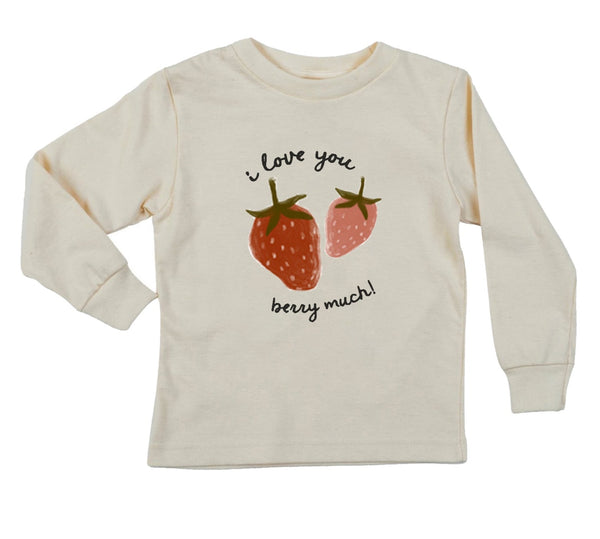 "I Love You Berry Much!" Long Sleeve Organic Tee