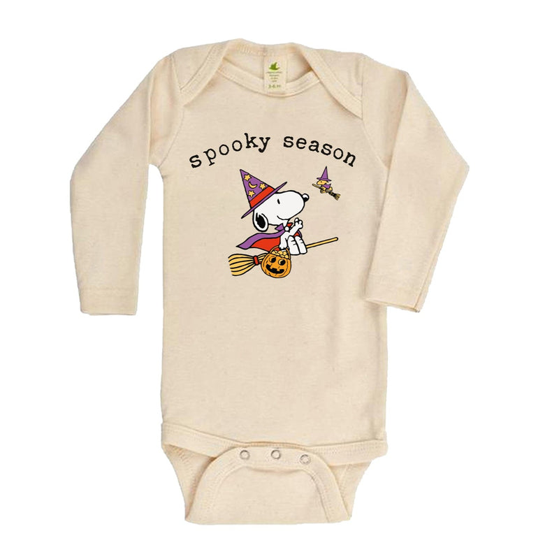 "Spooky Season" Snoopy Long Sleeve Organic Bodysuit