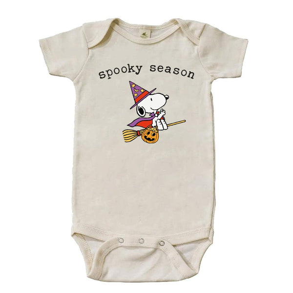 "Spooky Season" Snoopy Short Sleeve Organic Bodysuit