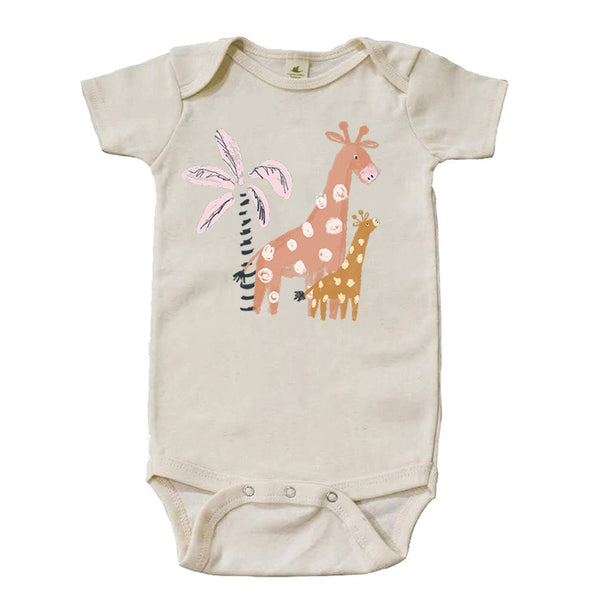 Giraffe Short Sleeve Organic Bodysuit