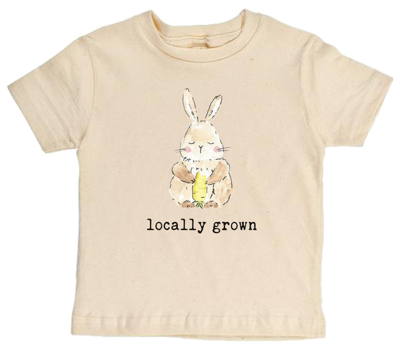 "Locally Grown" Bunny Short Sleeve Organic Tee