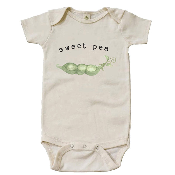 "Sweet Pea" Short Sleeve Organic Bodysuit