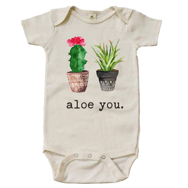"Aloe You" Short Sleeve Organic Bodysuit