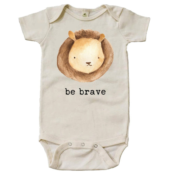 "Be Brave" Short Sleeve Organic Bodysuit