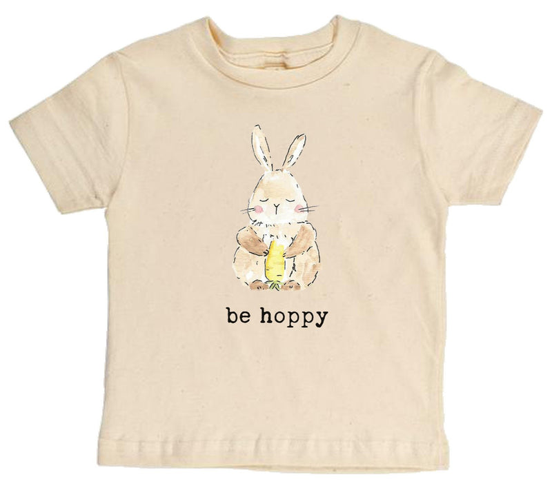 "Be Hoppy" Bunny Short Sleeve Organic Tee