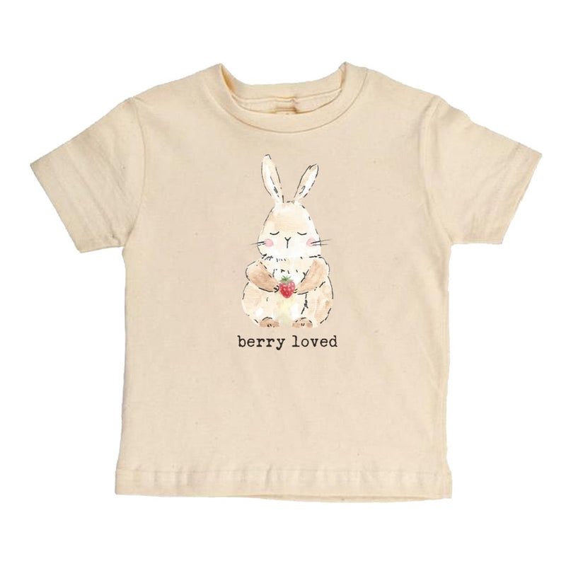 "Berry Loved" Bunny Short Sleeve Organic Tee