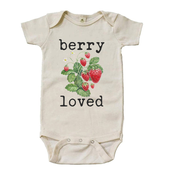 "Berry Loved" Short Sleeve Organic Bodysuit