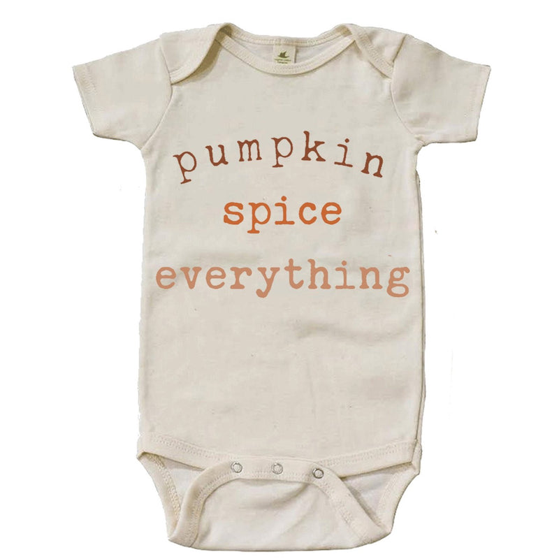 "Pumpkin Spice Everything" Short Sleeve Organic Bodysuit