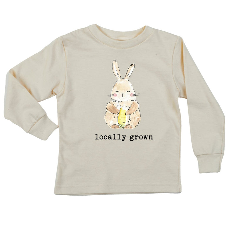 "Locally Grown" Bunny Long Sleeve Organic Tee