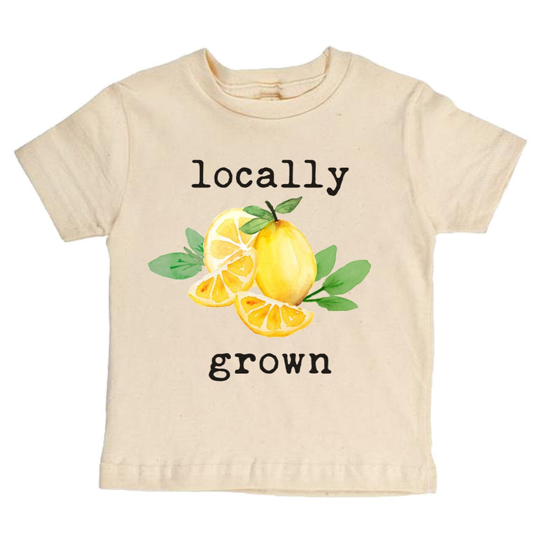"Locally Grown" Lemon  Short Sleeve Organic Tee