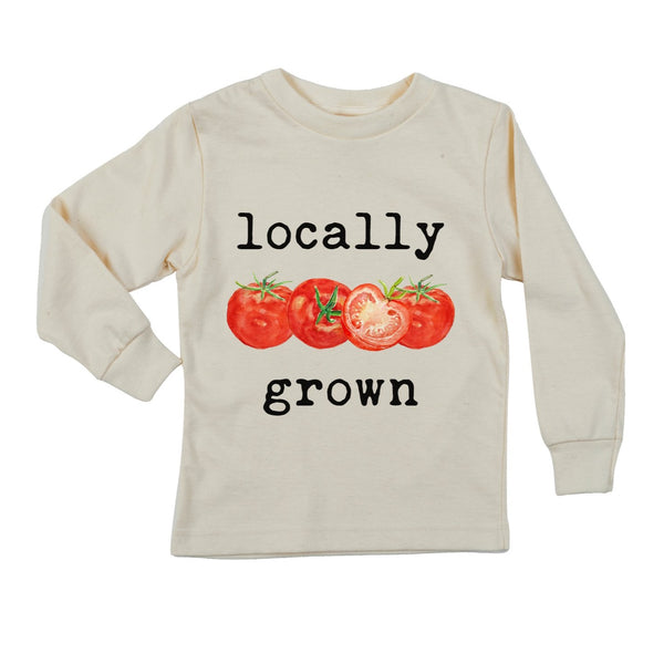 "Locally Grown" Tomatoes Long Sleeve Organic Tee