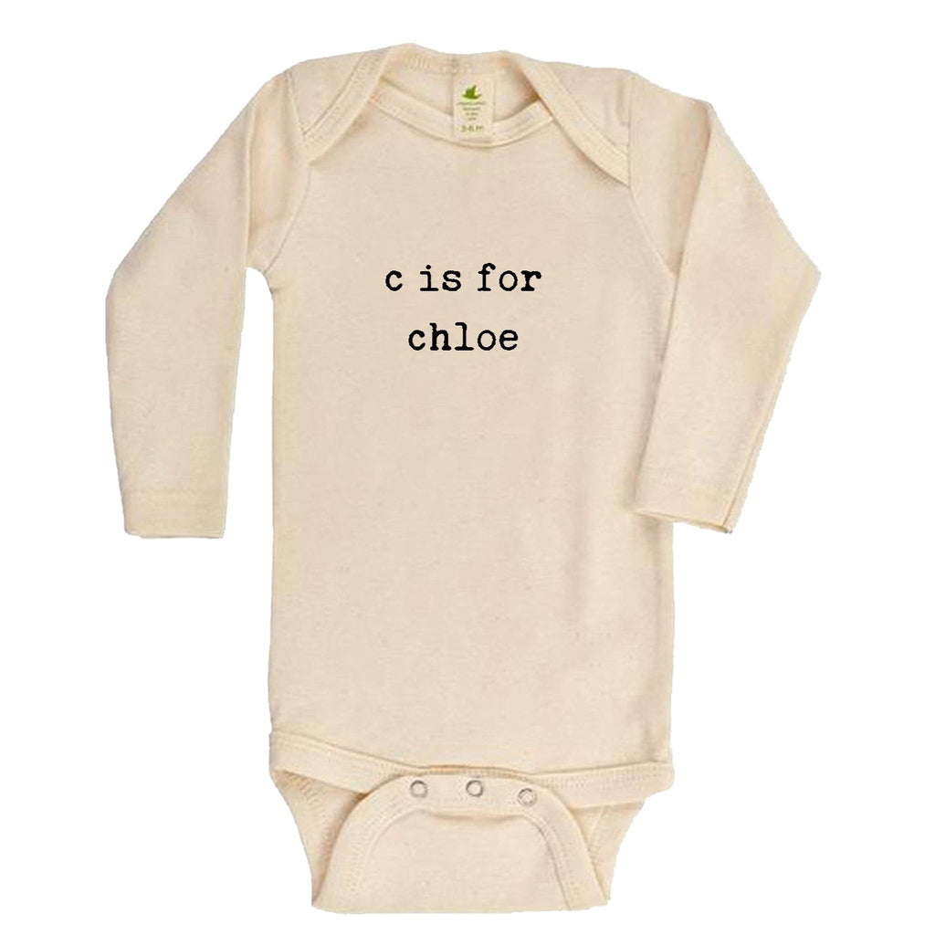 Personalized Organic Long Sleeve Bodysuit – House Of Luna