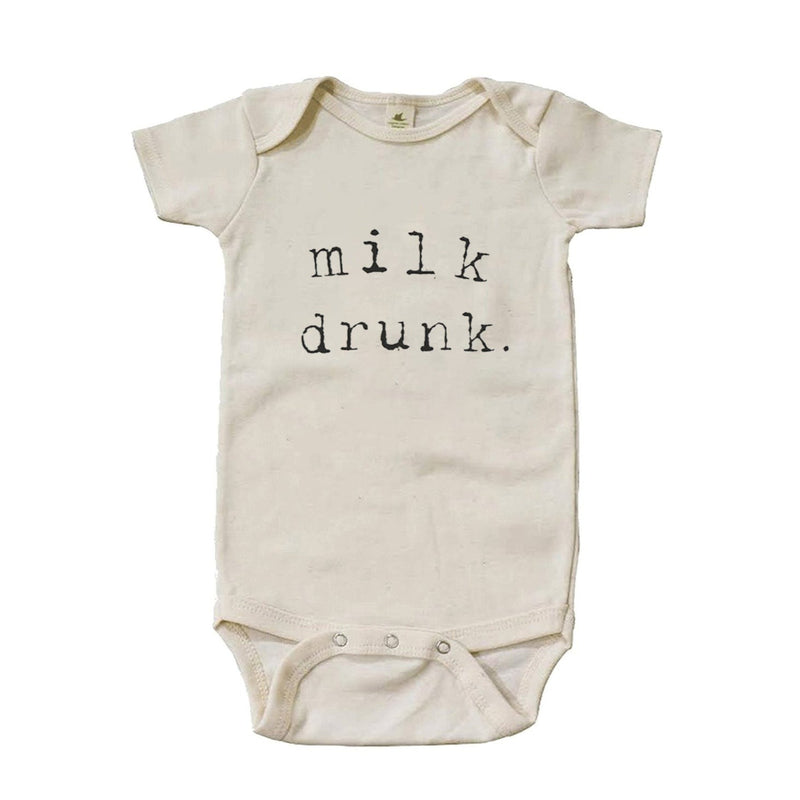 "Milk Drunk" Short Sleeve Organic Bodysuit