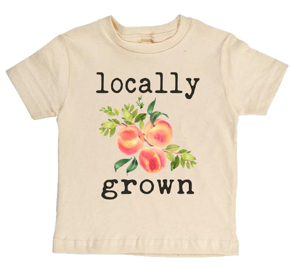 "Locally Grown" Peach Short Sleeve Organic Tee