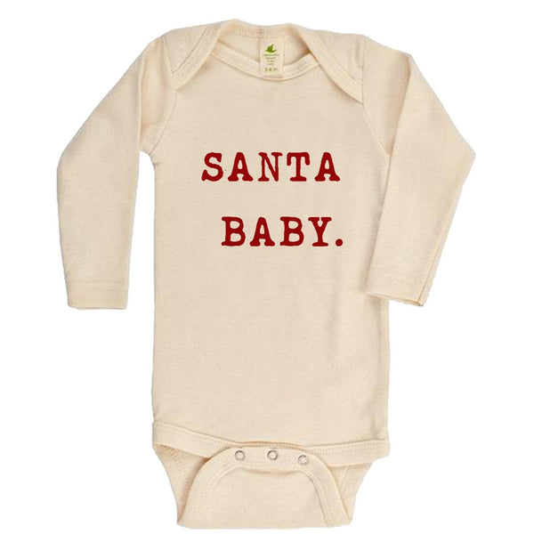 "Santa Baby" Long Sleeve Organic Bodysuit