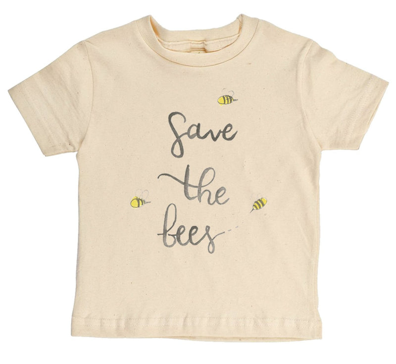 "Save The Bees" Gender Neutral Short Sleeve Organic Tee