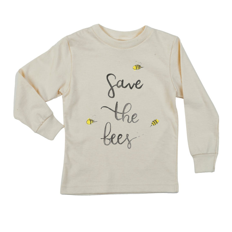 "Save The Bees" Long Sleeve Organic Tee