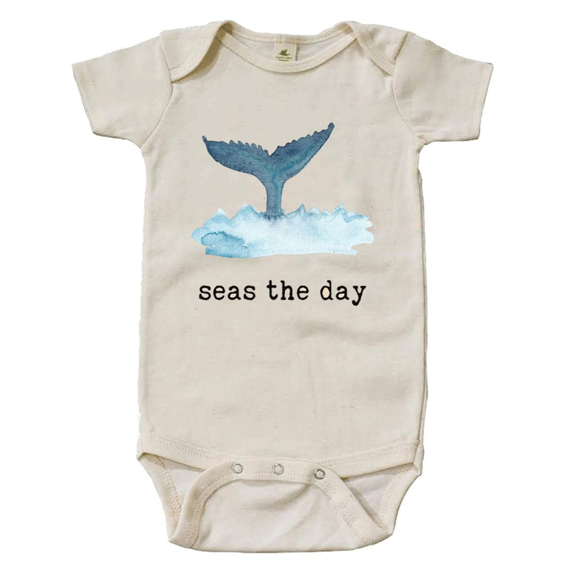 "Seas The Day" Short Sleeve Organic Bodysuit