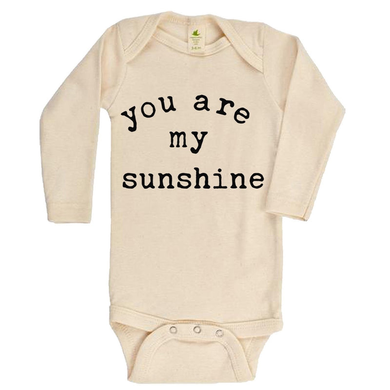 "You Are My Sunshine" Long Sleeve Organic Bodysuit